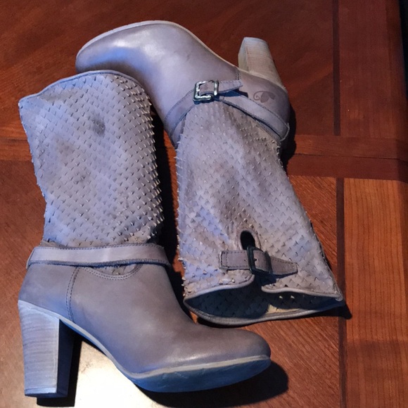Felmini gray leather heel boots size 39 - Picture 14 of 16